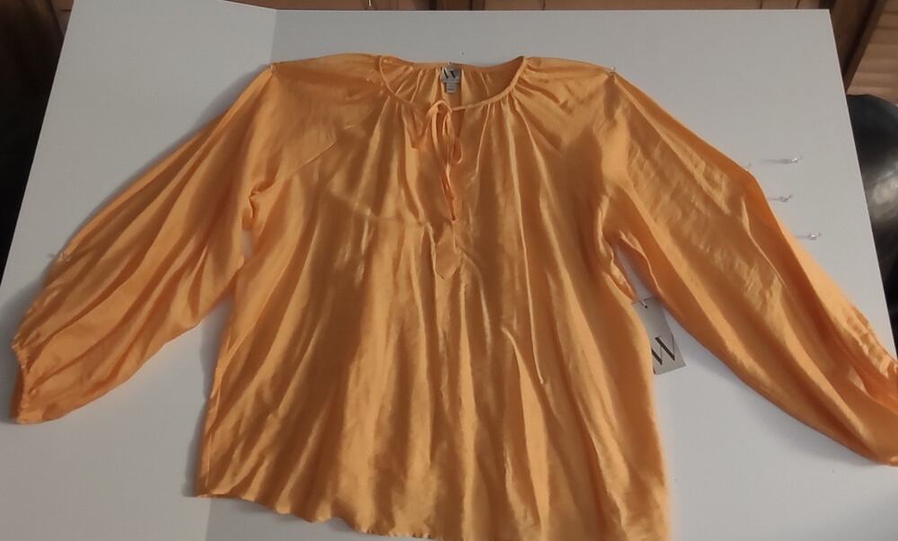 Woman's Orange Blouse Worthington Brand Size XL. New With Tags Retail $54